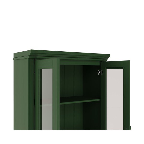 Zielona witryna z litego drewna sosnowego 74x118x35 cm Anita – Støraa-image-3