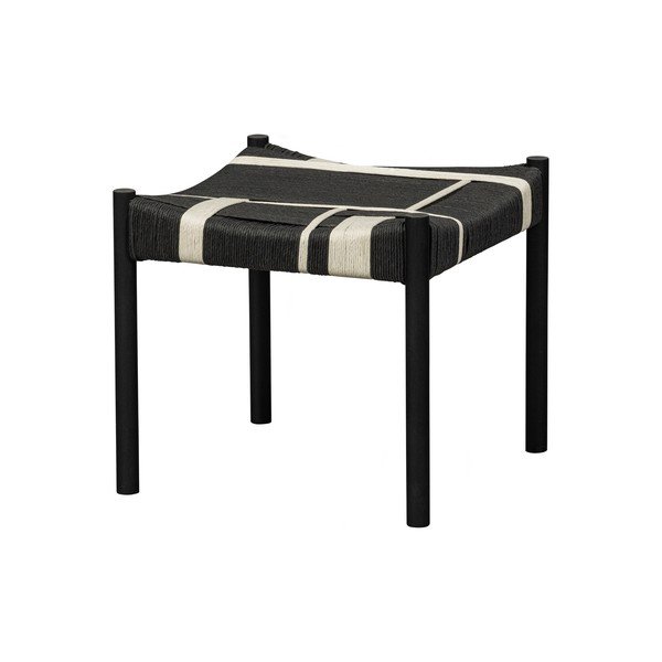 Czarny stołek z litego drewna mango Jessy – WOOOD-image-2