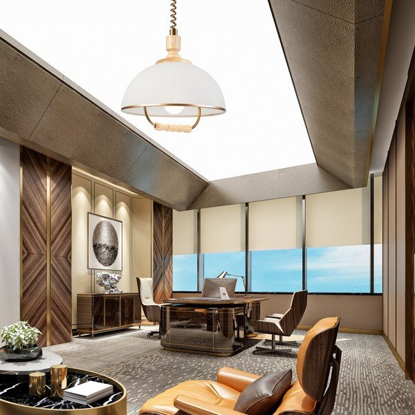 Lampa wisząca w brązowo-naturalnym kolorze ze szklanym kloszem ø 30 cm Ramona – LAMKUR-image-1