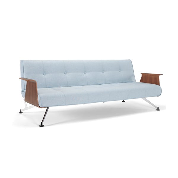 Jasnoniebieska sofa rozkładana z podłokietnikami Innovation Clubber Sofa