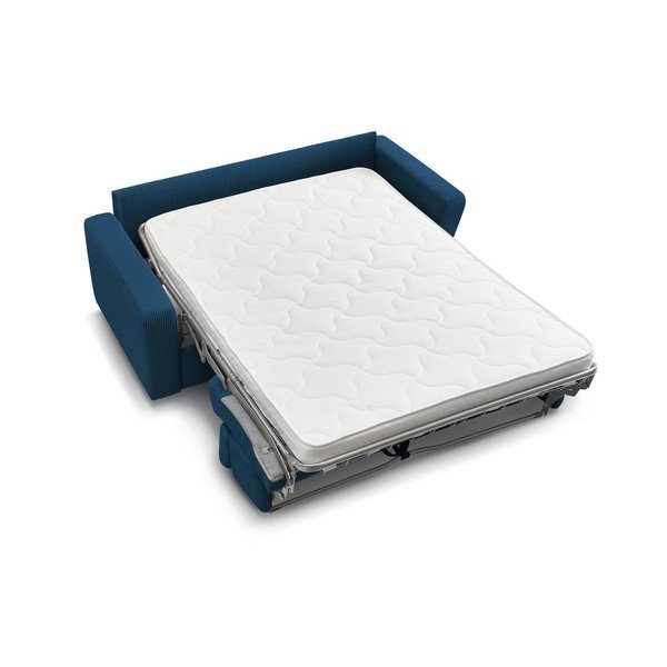 Ciemnoniebieska sztruksowa rozkładana sofa 195 cm Monaco – Bobochic Paris-image-4