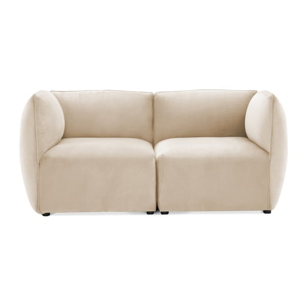 Szarokremowa 2-osobowa sofa modułowa Vivonita Velvet Cube