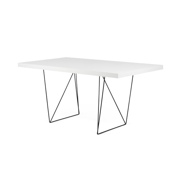 Biały stół z czarnymi nogami TemaHome Multi, 180x77 cm-image-1