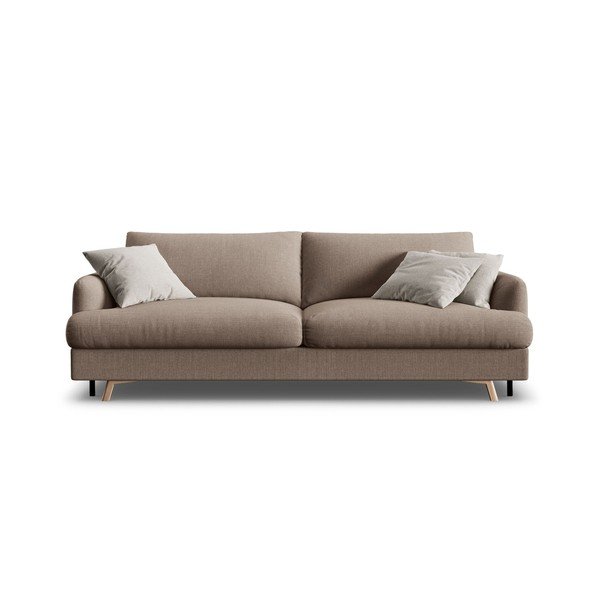 Szarobrązowa rozkładana/ze schowkiem sofa 233 cm Naomi – Micadoni -image-1