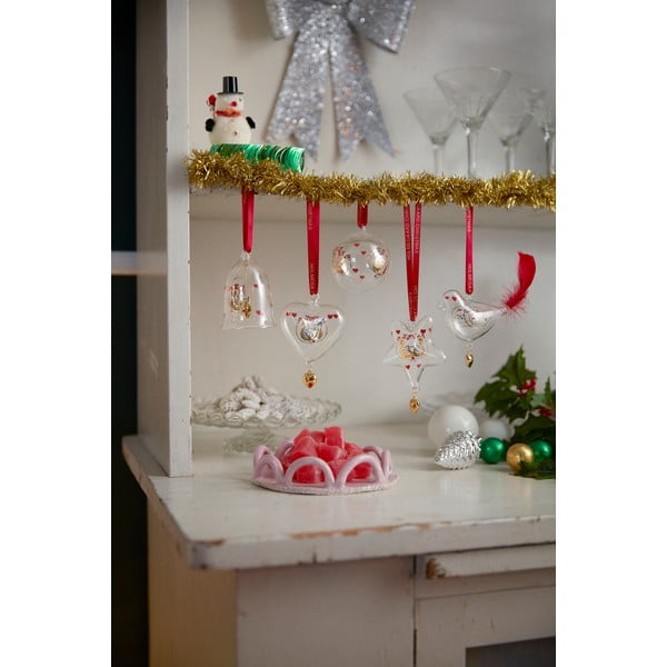 Szklana ręcznie dmuchana ozdoba świąteczna ø 5,5 cm Ann-Sofi Romme Annual Christmas Bell 2025 – Holmegaard-image-2