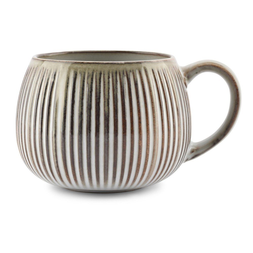 Brązowy/beżowy kamionkowy kubek 400 ml Arto – S|P Collection