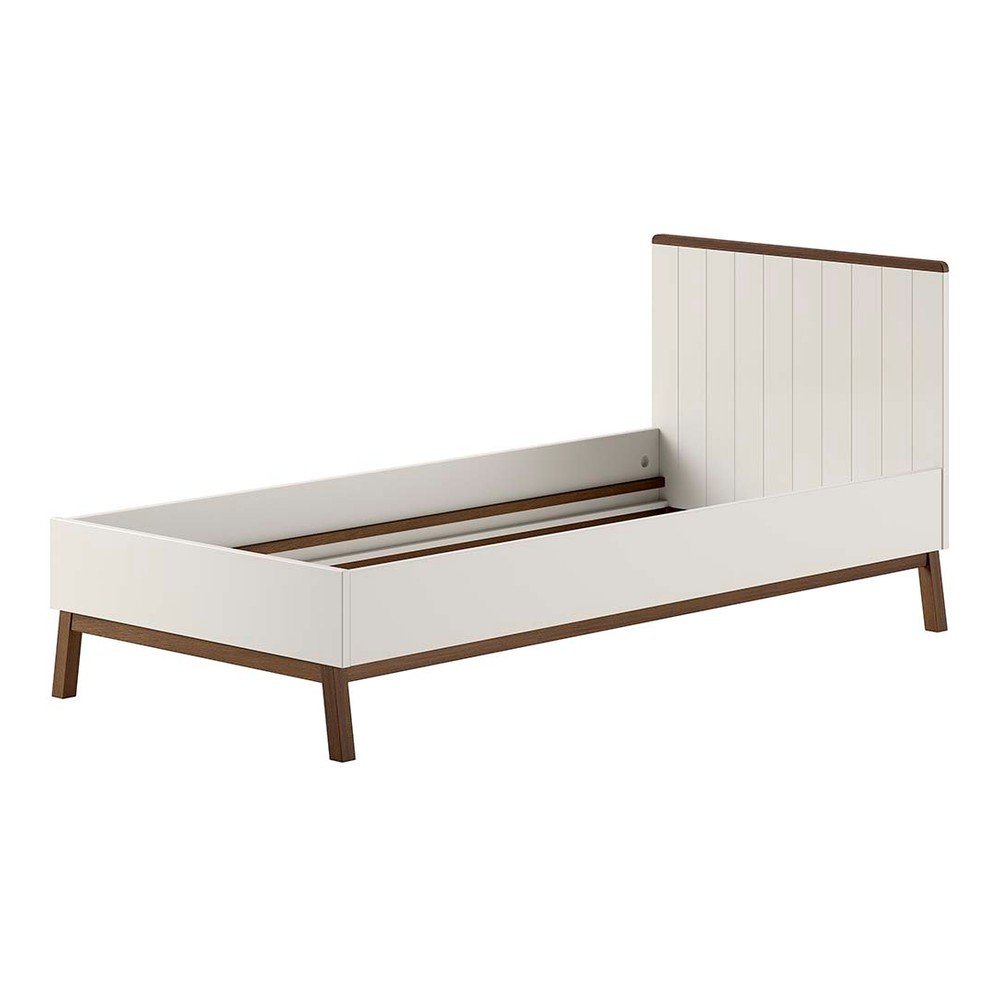 Beżowe łóżko dziecięce z litego drewna sosnowego bez stelaża 90x200 cm Sezane – Vipack