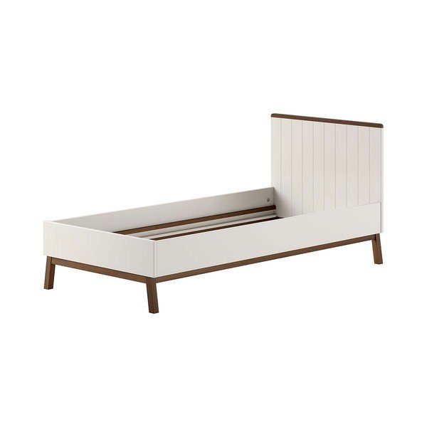 Beżowe łóżko dziecięce z litego drewna sosnowego bez stelaża 90x200 cm Sezane – Vipack