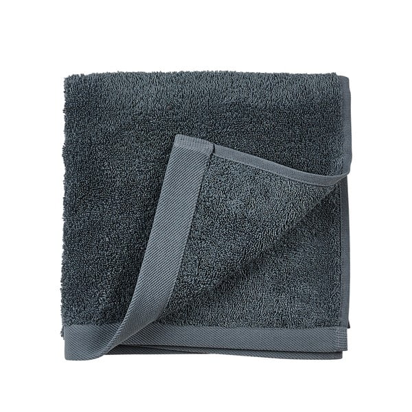 Niebieski ręcznik z bawełny frotte Södahl China, 100x50 cm