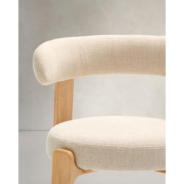 Beżowo-naturalne krzesło z litego drewna jesionowego Granite – Kave Home-image-3