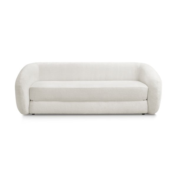 Biała rozkładana sofa z tkaniny szenilowej 228 cm Neyo – Bobochic Paris