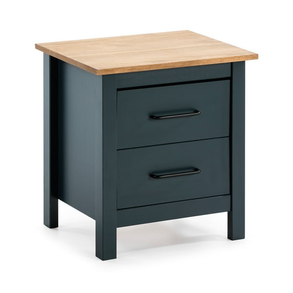 Ciemnoniebieska szafka nocna z litego drewna sosnowego Miranda – Marckeric-image-2