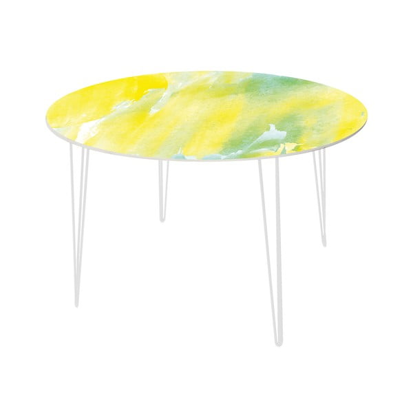 Stół do jadalni Abstract Lemon, 120 cm