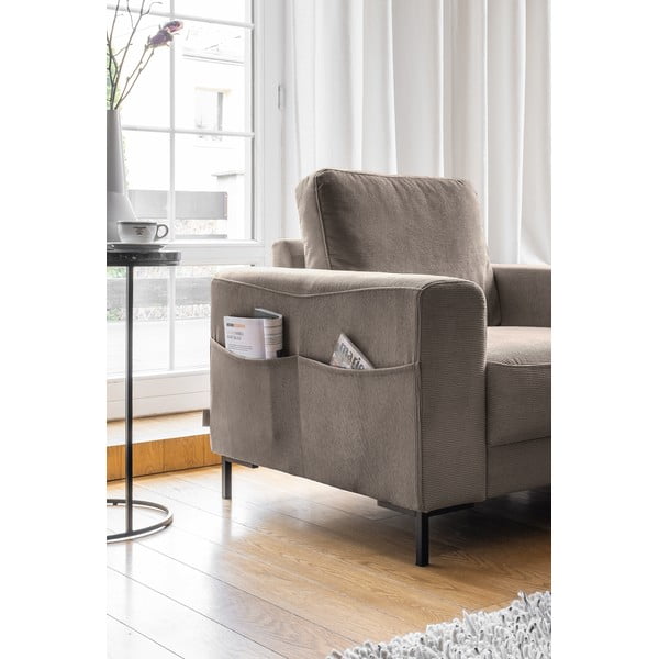 Brązowy sztruksowy fotel Lofty Lilly – Miuform-image-3