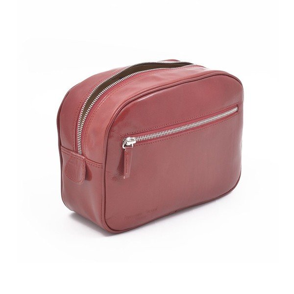 Kosmetyczka skórzana Ferruccio Laconi Red-image-1