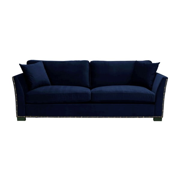 Niebieska sofa 3-osobowa The Classic Living Pierre