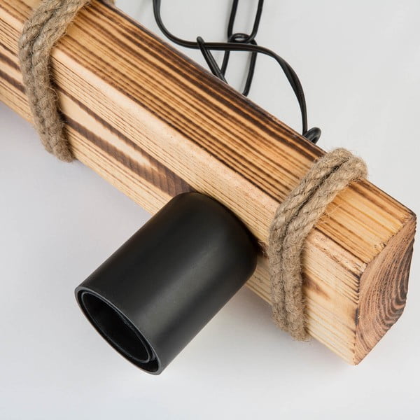 Czarno-naturalna lampa sufitowa 10.5x48.5 cm – Squid Lighting-image-1