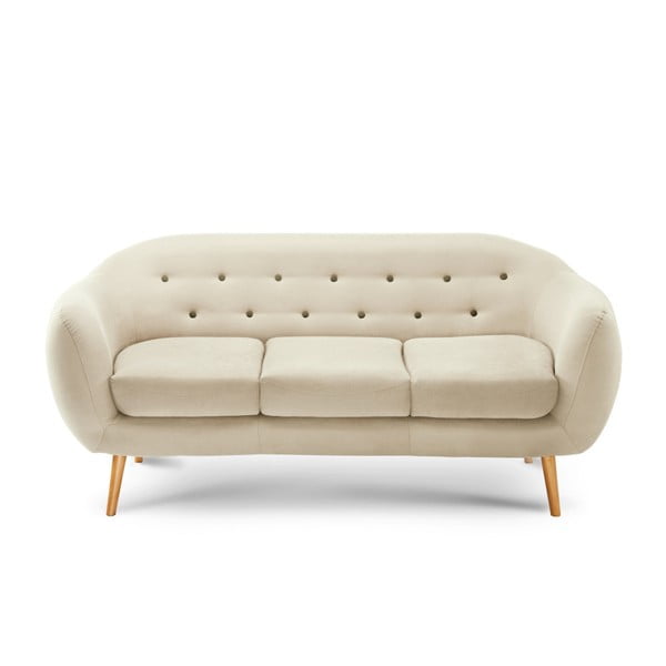 Kremowa sofa 3-osobowa Scandi by Stella Cadente Maison Constellation