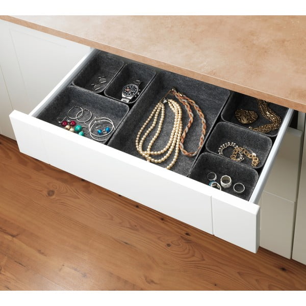 Komplet 7 szarych organizerów Wenko-image-3