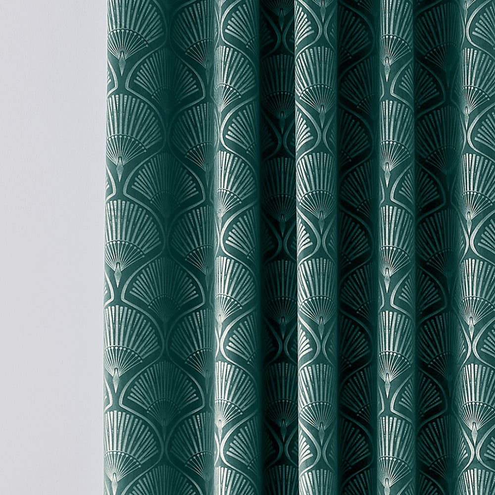 Zielone zasłony zestaw 2 szt. 168x183 cm Art Deco Pearl – Catherine Lansfield (zdjęcie 3)