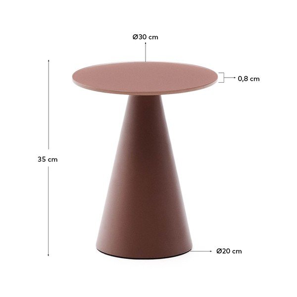 Okrągły stolik ze szklanym blatem ø 30 cm Wilshire – Kave Home-image-4