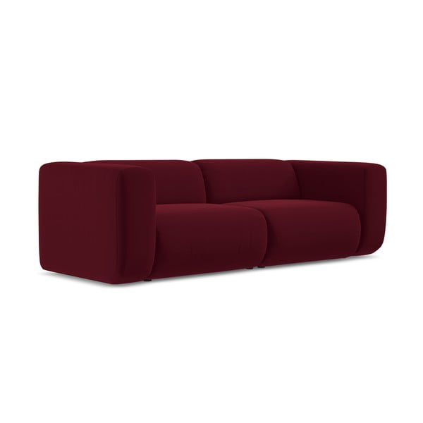 Bordowa aksamitna sofa 228 cm Ekahi – Makamii-image-2