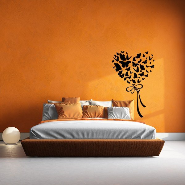 Naklejka Ambiance Cloud Of Butterflies In Heart-image-1
