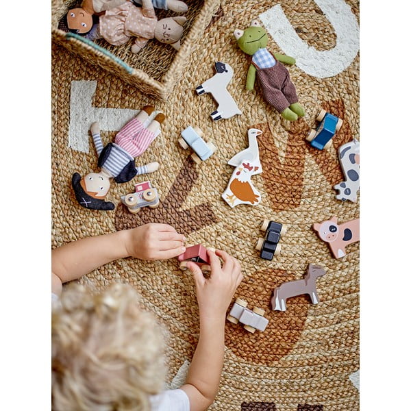 Okrągły dywan z juty w naturalnym kolorze ø 130 cm Dinne – Bloomingville Mini-image-2