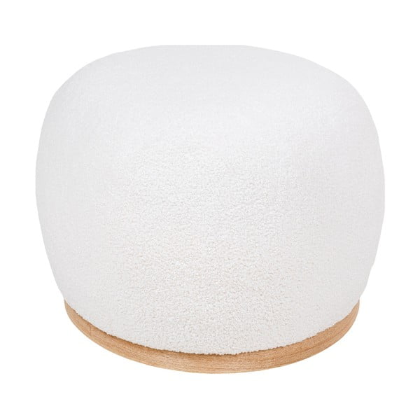 Biały puf z materiału bouclé Manhattan – House Nordic-image-2