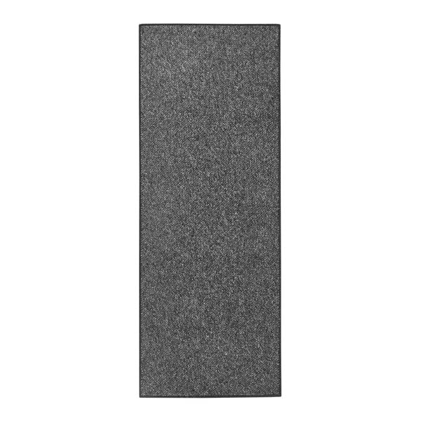 Antracytowoczarny chodnik BT Carpet, 80x300 cm