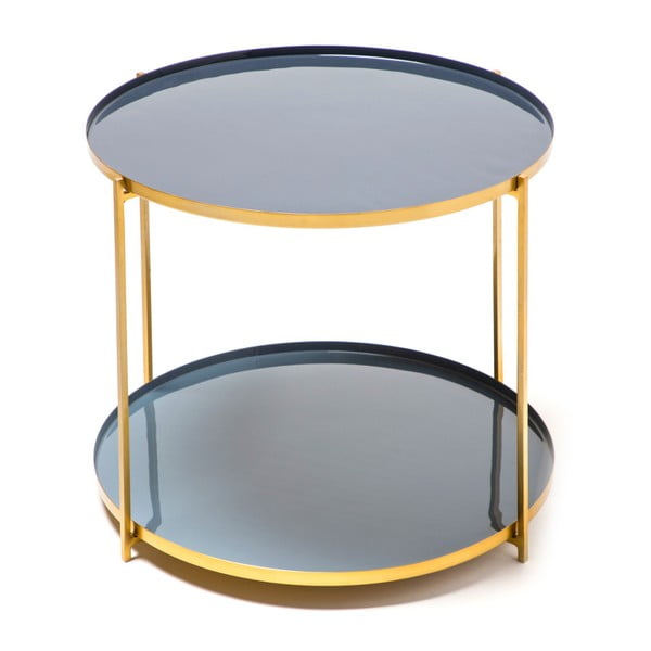 Niebieskoszary stolik 360 Living Romy 722, ⌀ 50 cm