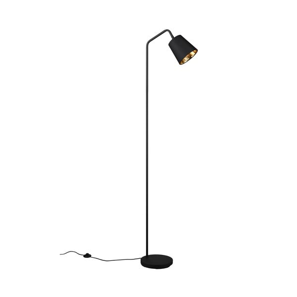 Czarna lampa stojąca z tekstylnym kloszem (wys. 148 cm) Buddy – Reality-image-2