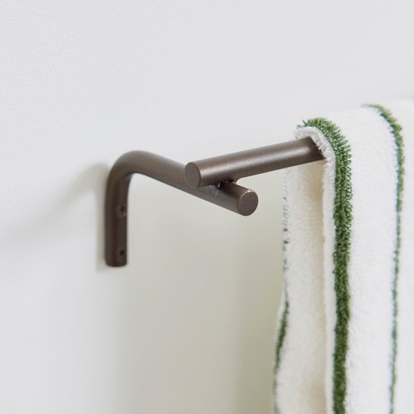 Brązowy ścienny wieszak na ręczniki ze stali nierdzewnej Pieni – OYOY Living Design-image-1
