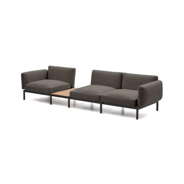 Ciemnoszara tapicerowana sofa ogrodowa Sorells – Kave Home