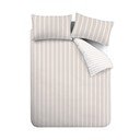 Beżowa bawełniana pościel dwuosobowa 230x220 cm Ashford Stripe – Bianca
