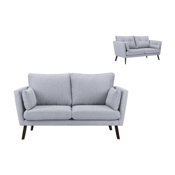 Jasnoszara sofa 2-osobowa Mazzini Sofas Elena-image-1