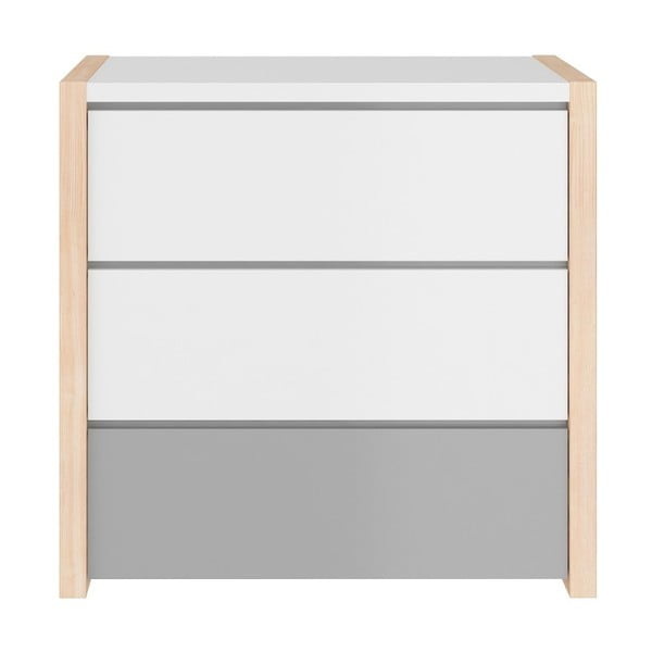 Szara komoda z 3 szufladami BELLAMY Pinette-image-1