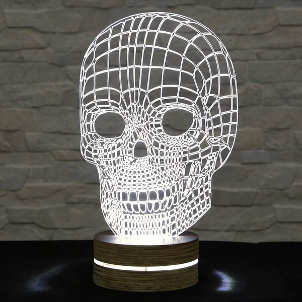 Lampa 3D stołowa Skull
