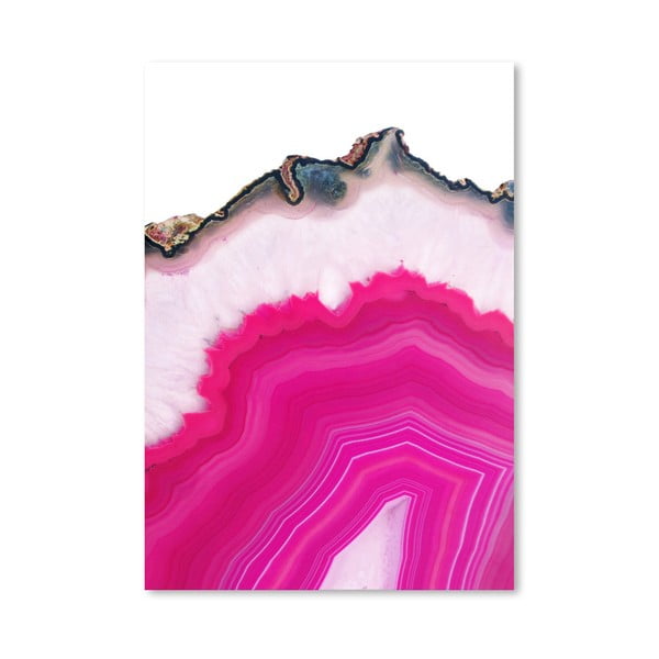 Plakat Americanflat Pink Agate Slice, 30x42 cm