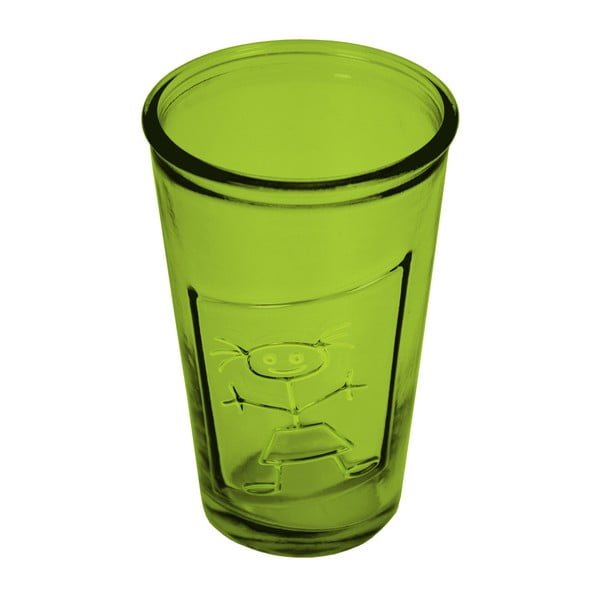 Zielona szklanka ze szkła z recyklingu Ego Dekor Afrodita, 300 ml