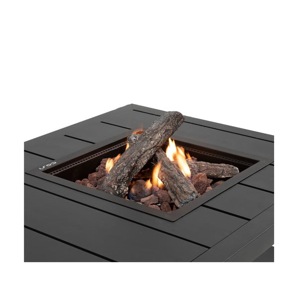 Czarny stół ogrodowy z paleniskiem COSI Cosiflow, 120x80 cm-image-1