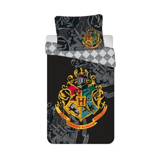 Czarna dziecięca bawełniana pościel Jerry Fabrics Harry Potter, 140x200 cm