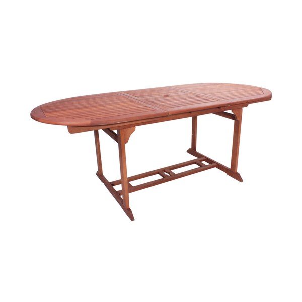Stół ogrodowy z litego drewna eukaliptusowego 90x150 cm Stockholm – Garden Pleasure-image-1