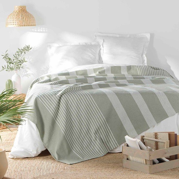 Zielona narzuta 220x240 cm Adele – douceur d'intérieur-image-1