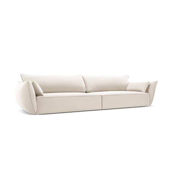 Beżowa aksamitna sofa 248 cm Vanda – Mazzini Sofas-image-2