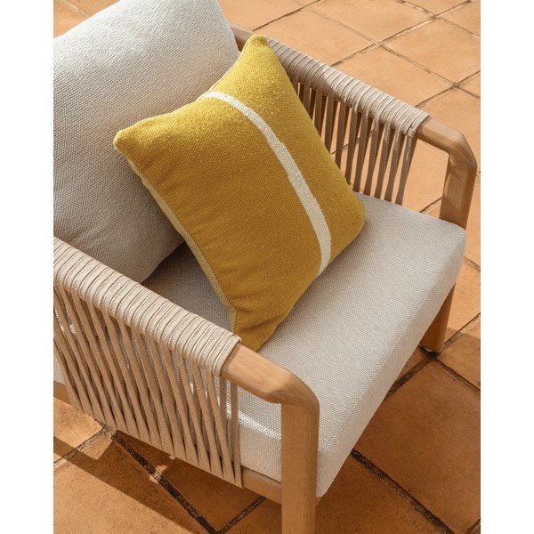 Beżowy aluminiowy zestaw mebli ogrodowych dla 4 osób Sirte – Kave Home-image-3
