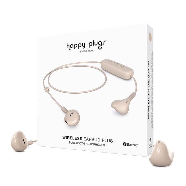 Słuchawki bezprzewodowe w cielistym kolorze Happy Plugs Earbud