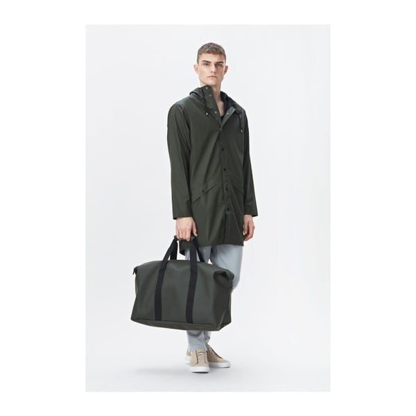 Ciemnozielona torba sportowa o wysokiej wodoodporności Rains Weekend Bag-image-2