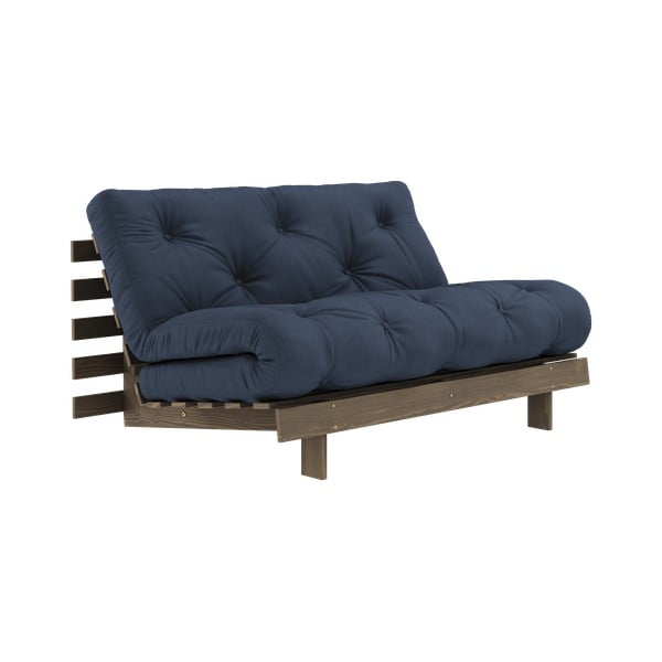 Ciemnoniebieska rozkładana sofa 140 cm Roots – Karup Design