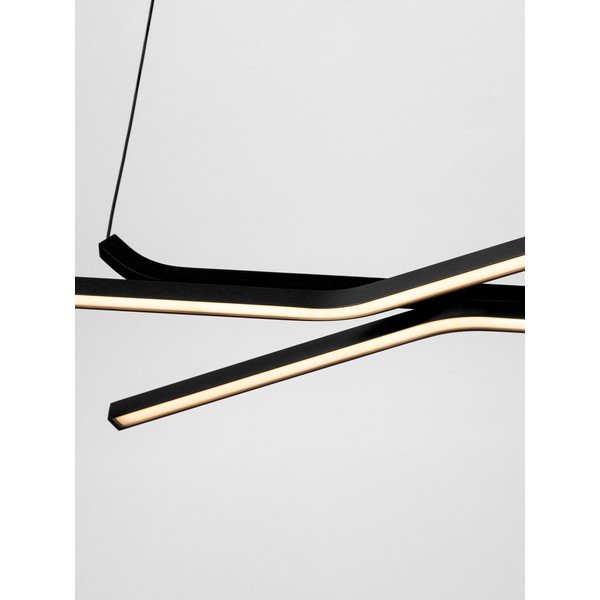 Aluminiowa lampa wisząca LED ze ściemniaczem w kolorze matowej czerni Akro – Nova Luce-image-3
